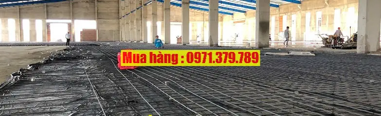 Hình ảnh thực tế thi công nilon đen trải đổ bê tông - Lh 0971379789